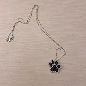 Sparkly Paw Print Necklace